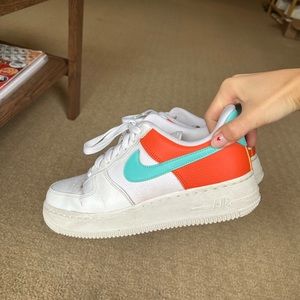 NIKE AIRFORCE 1 AQUA CLAY Women’s Size 7.5
